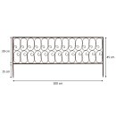 Beetzaun aus Metall 45 x 100 cm