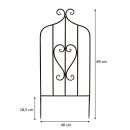 Rankgitter aus Metall 89 cm hoch