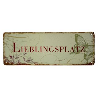 Blechschild Lieblingsplatz Metallschild