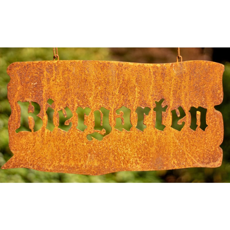 Rost Schild Biergarten Edelrost Gartendeko, 23,95