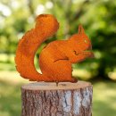 Rost Figur Eichh&ouml;rnchen als Deko f&uuml;r die Gartenh&uuml;tte